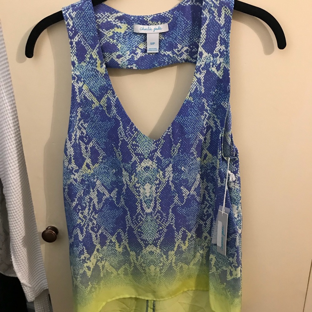 Charlie jade snake skin top